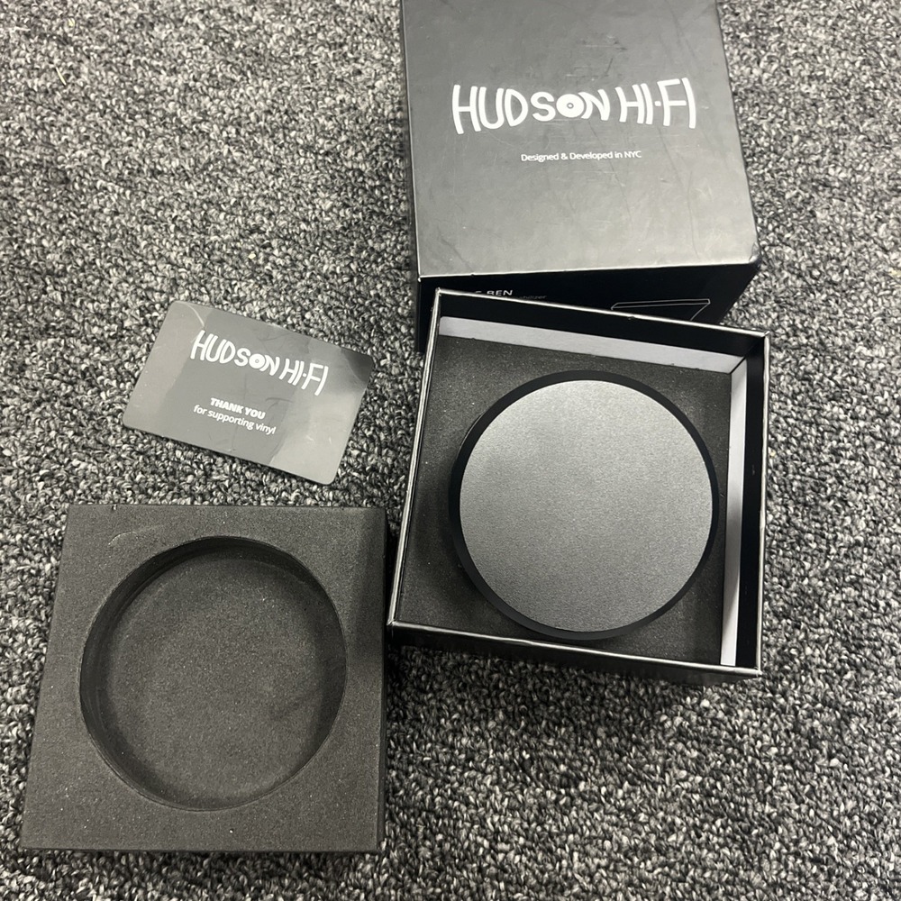 Hudson Hi-Fi BigBen Record Weight Stabilizer Leather Pad - 13oz - Matte Black